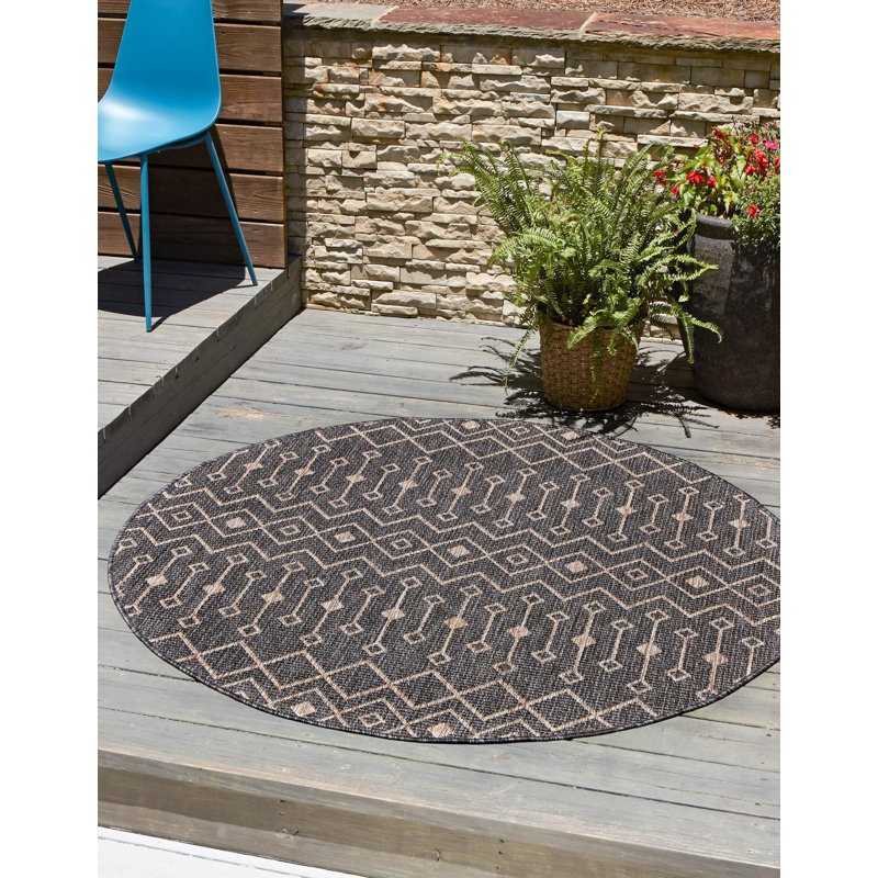 Tapis vert d'extérieur couleur cendre, Rond 10 pi 8 po