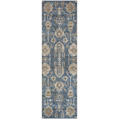 Tapis bleu marine de qualité supérieure lavable à la machine Prisco