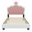 Lit princesse rembourré avec tête de lit couronne-890943936-890943937