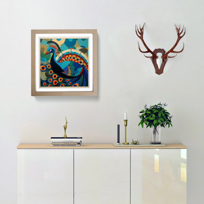 Peacock Constructivism No.7 - Framed Print