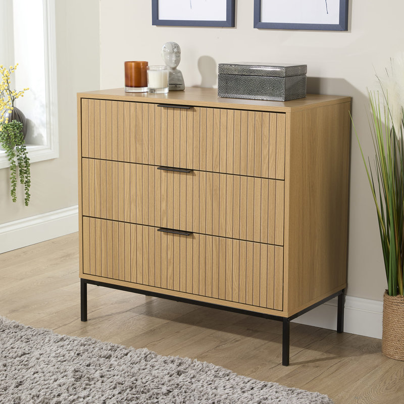 Steel 3 - Drawer Rectangle Accent Chest
