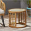Table d'appoint tissée en rotin avec surface lisse et fabrication robuste TATIana