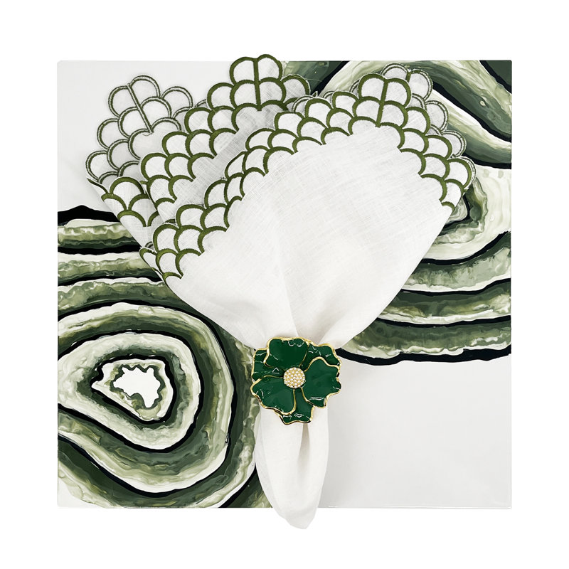 Stone Square Placemat, Green