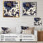 Pivoines bleues dorées - Impression-88545243-88545244