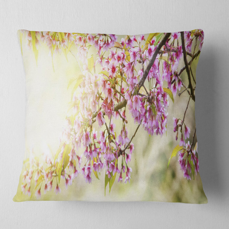 Coussin floral fleurie florale, 16 po x 1 po, Coussin décoratif