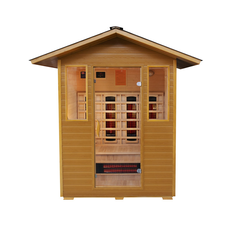 SunRay Saunas 3 - Person Bluetooth Compatible FAR Infrared Sauna in Hemlock