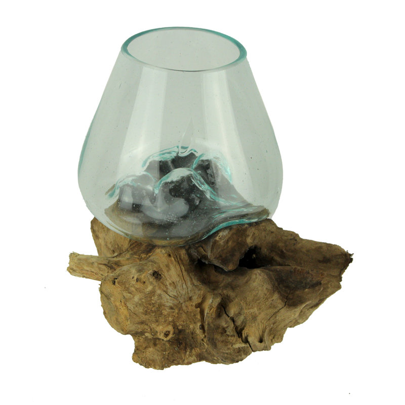 Bol décoratif en bois brun