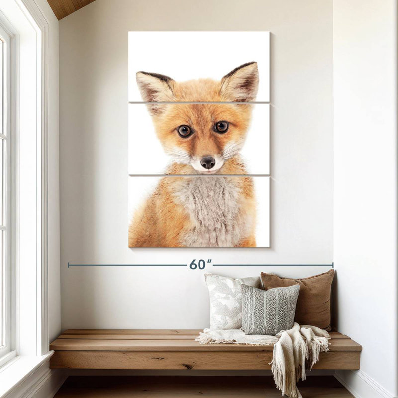 Brampt bébé renard, H 50 po x l 32 po