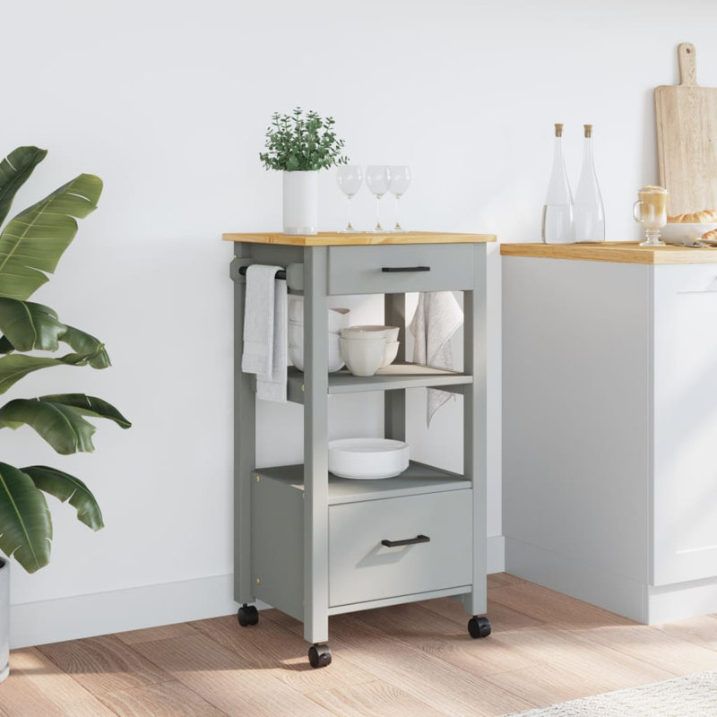 Kitchen Serving Cart, Grey