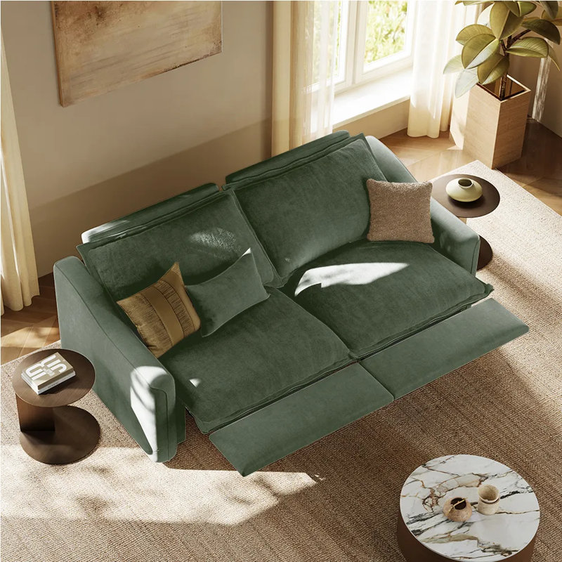 Canapé inclinable électrique ergopal, H 36 po x l 84 po x P 37,5 po, Vert