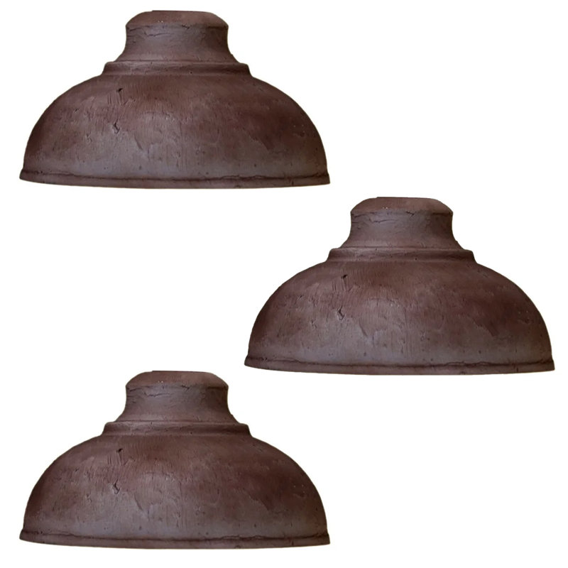 Trabelsi 17cm H Metal Dome Lamp Shade, Clay