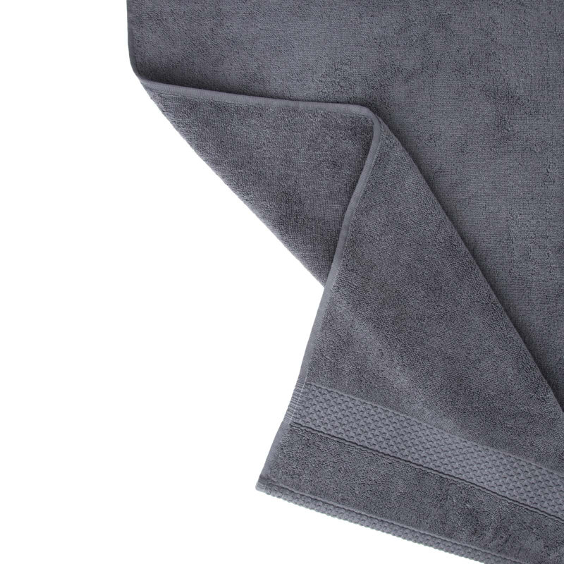 Aaidah Plush Bath Towel, Anthracite Grey