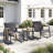 3-Piece All-Weather Outdoor Rocking Bistro Set, 2 Ergonomic Porch Rocker Chairs With Smooth Glide Structure, 1 Sturdy Small Side Table, Suitable For Porch, Backyard, Patio