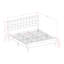 Ensemble de chambre avec très grand lit 2 pièces avec 1 lit plateforme et 1 table de chevet - Fabrication fiable et robuste - Tissu en lin beige brume-296782731-296782773