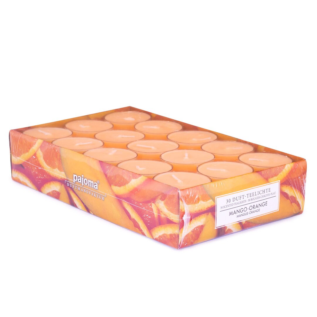 30 Stück Mango und Orange duftende Teelicht Kerze Set