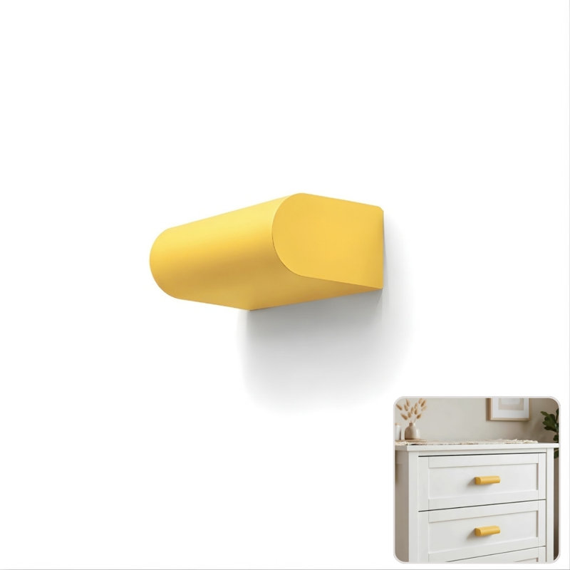 2" Length Geometric Knob, Sunflower (Yellow)