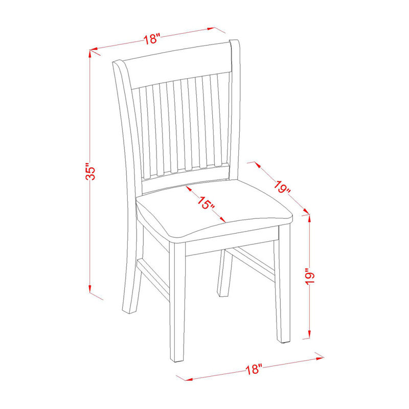 Norfolk Chairs - Linen Fabric Wooden Chairs, Set of 2, Mahogany, Mocha, Mahogany
