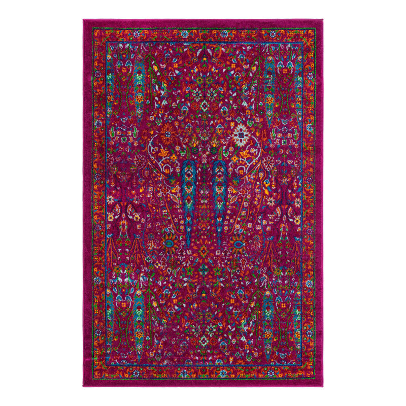Floral Indoor Rug, Rectangle 4' x 6'