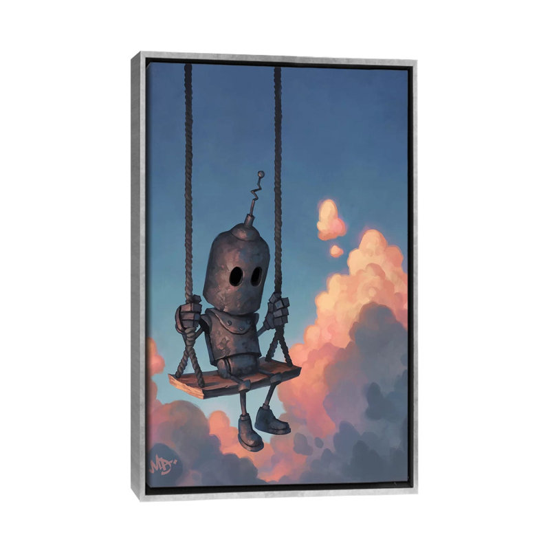 Décoration murale The The Météorologic Kids, H 60 po x l 40po x P 1,5 po, Toile avec cadre argenté