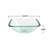Square Glass Bathroom Vessel Sink with Drain Mini Bath Bowl