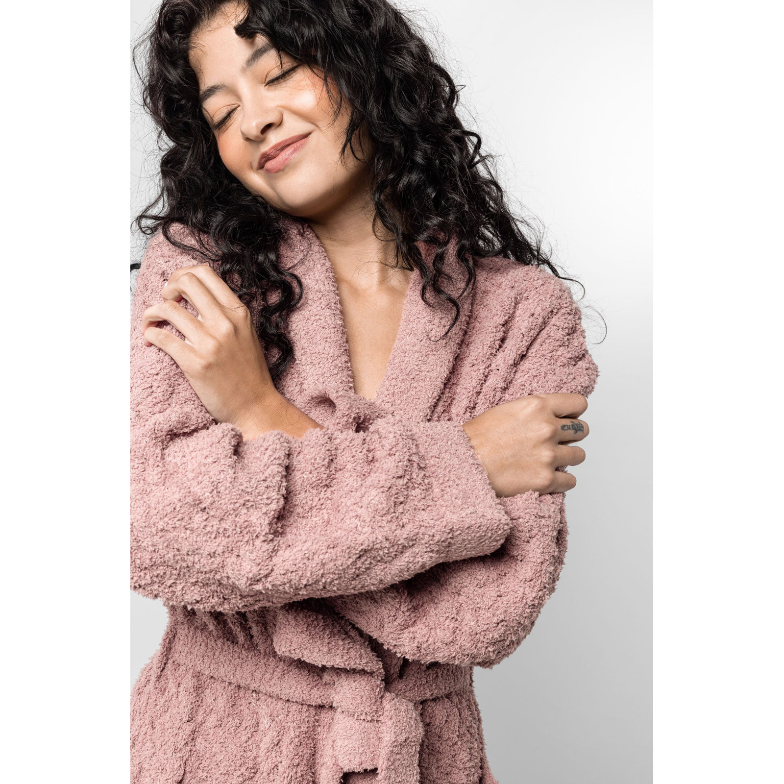 Snug Waffle Robe, S / M, Rose