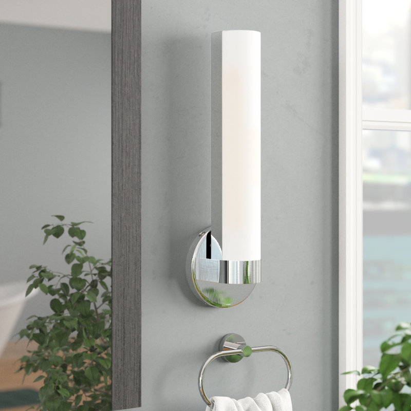 Lyke Dimmable LED Bath Sconce, Polished Nickel