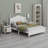 Wood Platform Bed And Two Nightstands-284842248