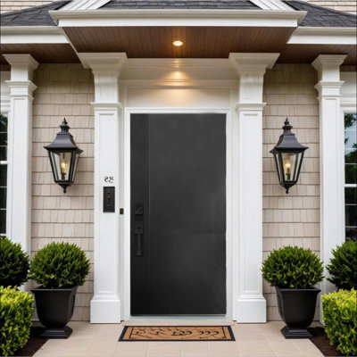 Modern Exterior Fibreglass Entry Front Door Textured with Vinyl Frame