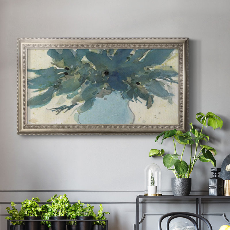 «Blue Vintage Charm II», reproduction d'un seul cadre photo sur toile, H 25 po x l 45 po x P 2,5 po