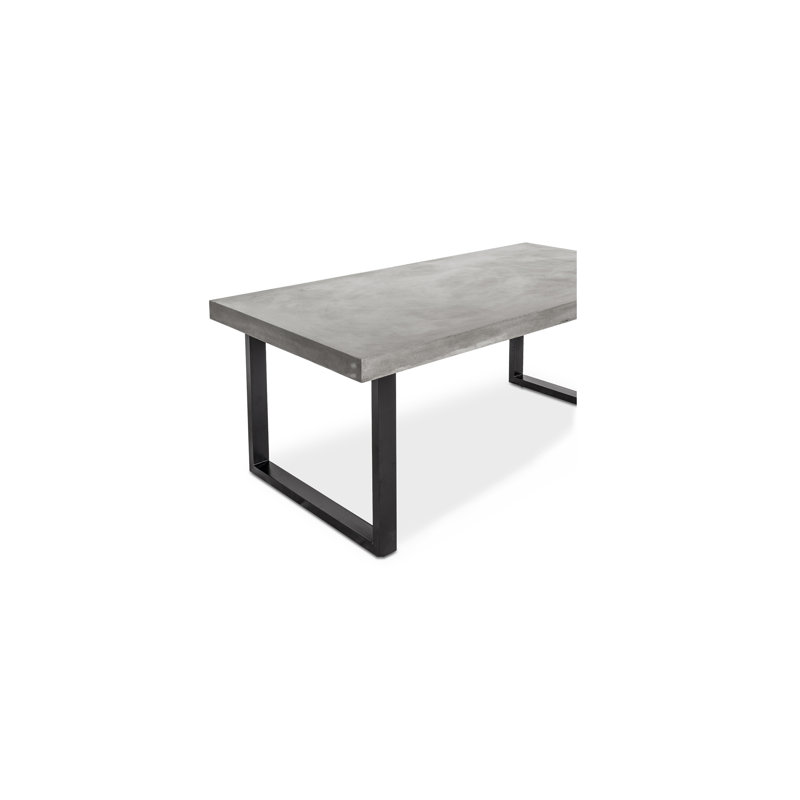 Jedrik Outdoor Dining Table, 30" H x 79" L x 39.5" W, Gray/Black 