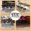 Ensemble de table de bar et de chaises pour 3, ensemble de table de salle à manger industriel de 4 pièces avec 3 tabourets de bar revêtus de polyuréthane, ensemble de table de bar pour cuisine, salle à manger, salon, bar, café, coin petit espace, brun rustique