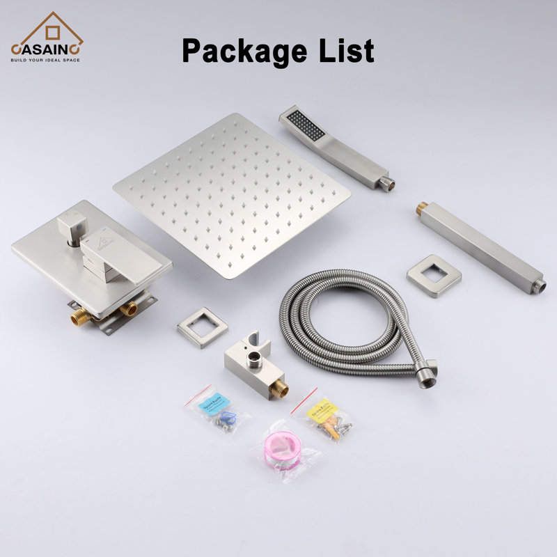 Pressure-Balanced (Temperature And Volume) All-In-One Kit with Rough in-Valve, Brushed Nickel