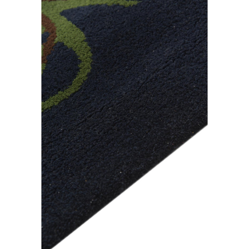 Tapis carré bleu marine Orlando