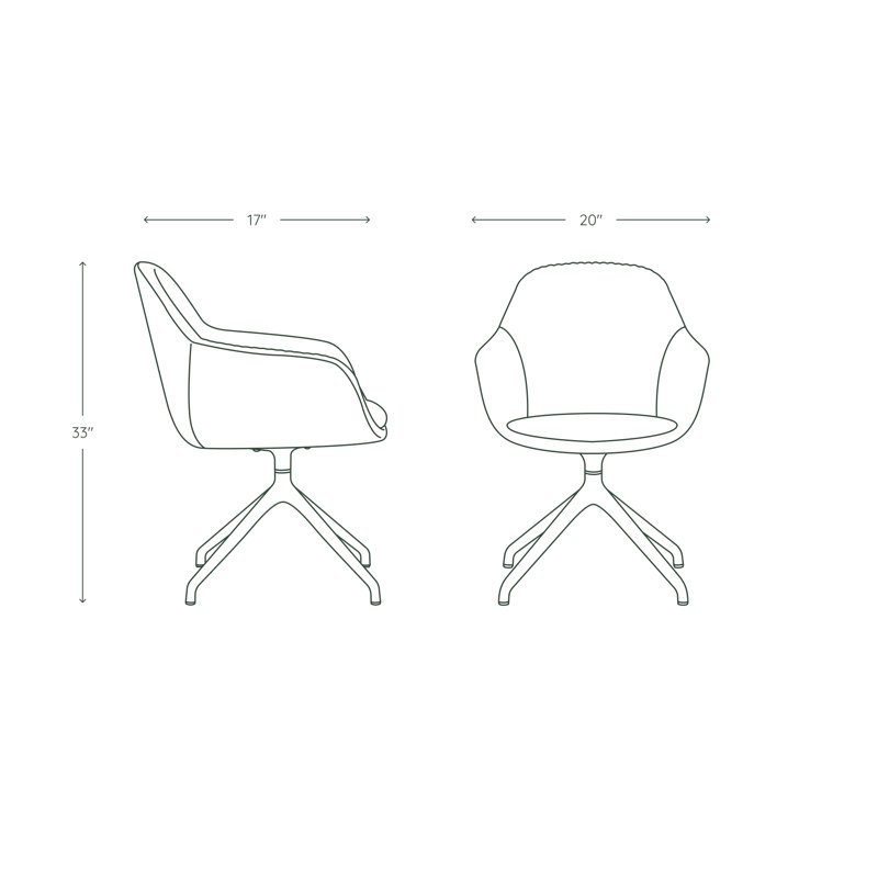 Guest Chair, Smoke Blue