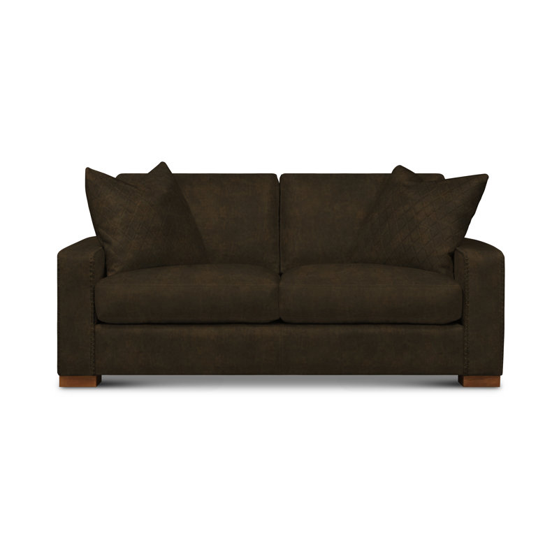 Urban Cowboy Leather Loveseat, Walnut (Coyote), Nutmeg