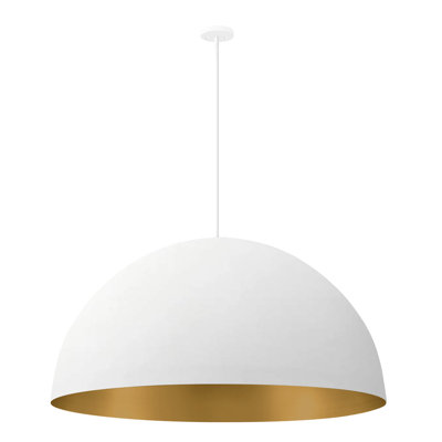 Elias - Dome Pendant - 8-Light -  with Champagne Gold interior Shade Finish