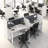 Bush Business Furniture Hustle 2 Person Office Cubicle Desk With Storage And Tackboard-111233391-111233390