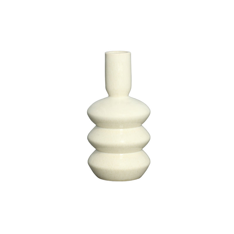 Vase en céramique à finition brillante blanc