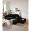 Canapé modulaire spacieux en tissu moelleux, canapé moderne en forme de U pour la maison-129770374