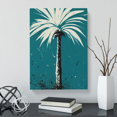 CAN-V0523-1708X Palm Tree Paint Splatter - Wrapped Canvas Print