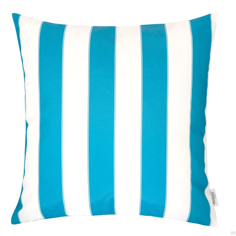Coussin Horizon, Simple, Carré 20 po, Turquoise
