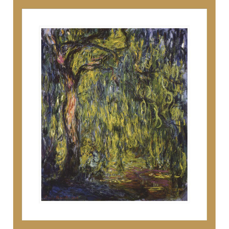 «Weeping Willow» par Claude Monet, impression giclée sur cadre, H 26,59 po x l 23,5 po