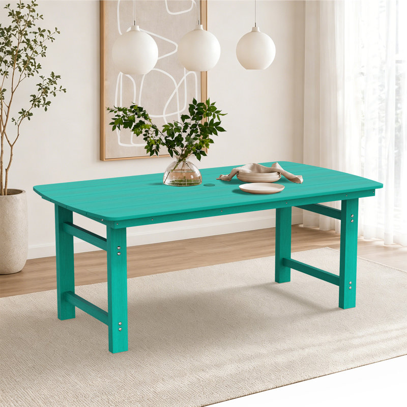 Table de salle à manger 65,8 po, Bleu lac