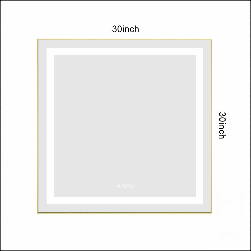 Miroir de salle de bain à DEL avec façade et rétroéclairage, miroir de meuble-lavabo mural avec cadre en aluminium, antibuée, mémoire, 3 couleurs, gradation continue