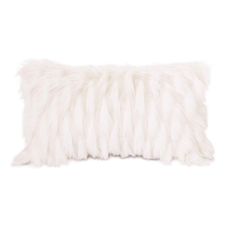 Housse et insert de coussin décoratif en fausse fourrure Danae
