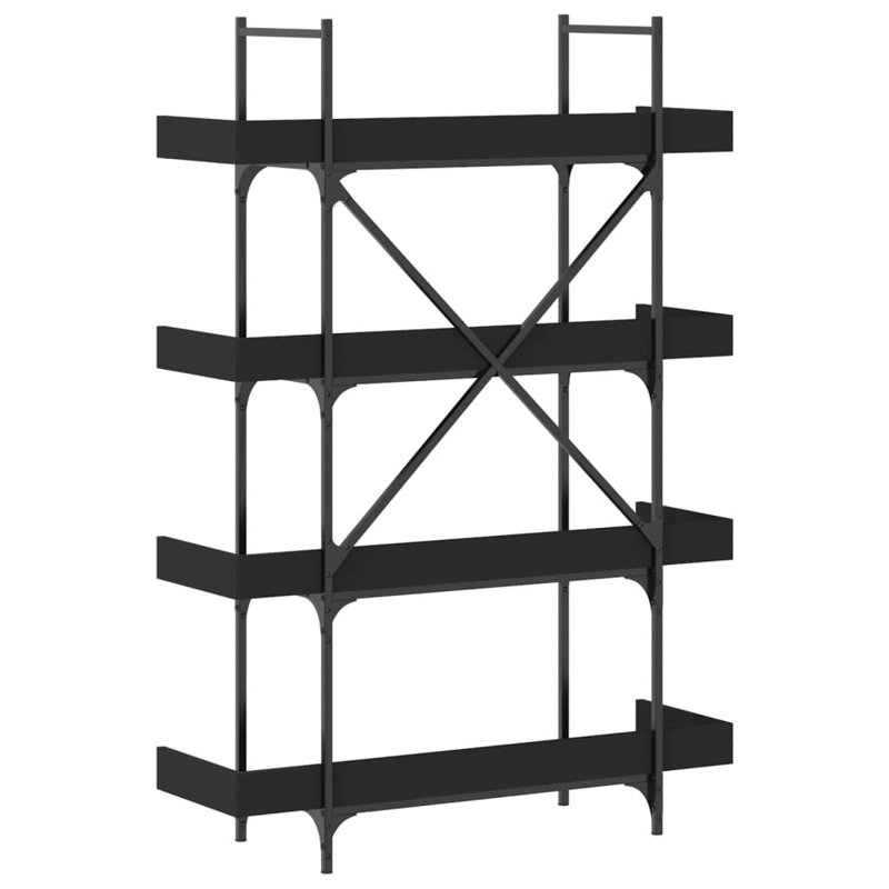 Bibliothèque Yasiel, Noir, (4 tablettes) H 57,30 po x l 39,40 po x P 13 po