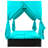 Relaxing Adjustable Patio Chaise Lounge, Blue Steel Frame Daybed For Backyard Poolside
