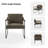 Avelina Modern Faux Leather Ergonomic Armchair with Metal Base-89059650
