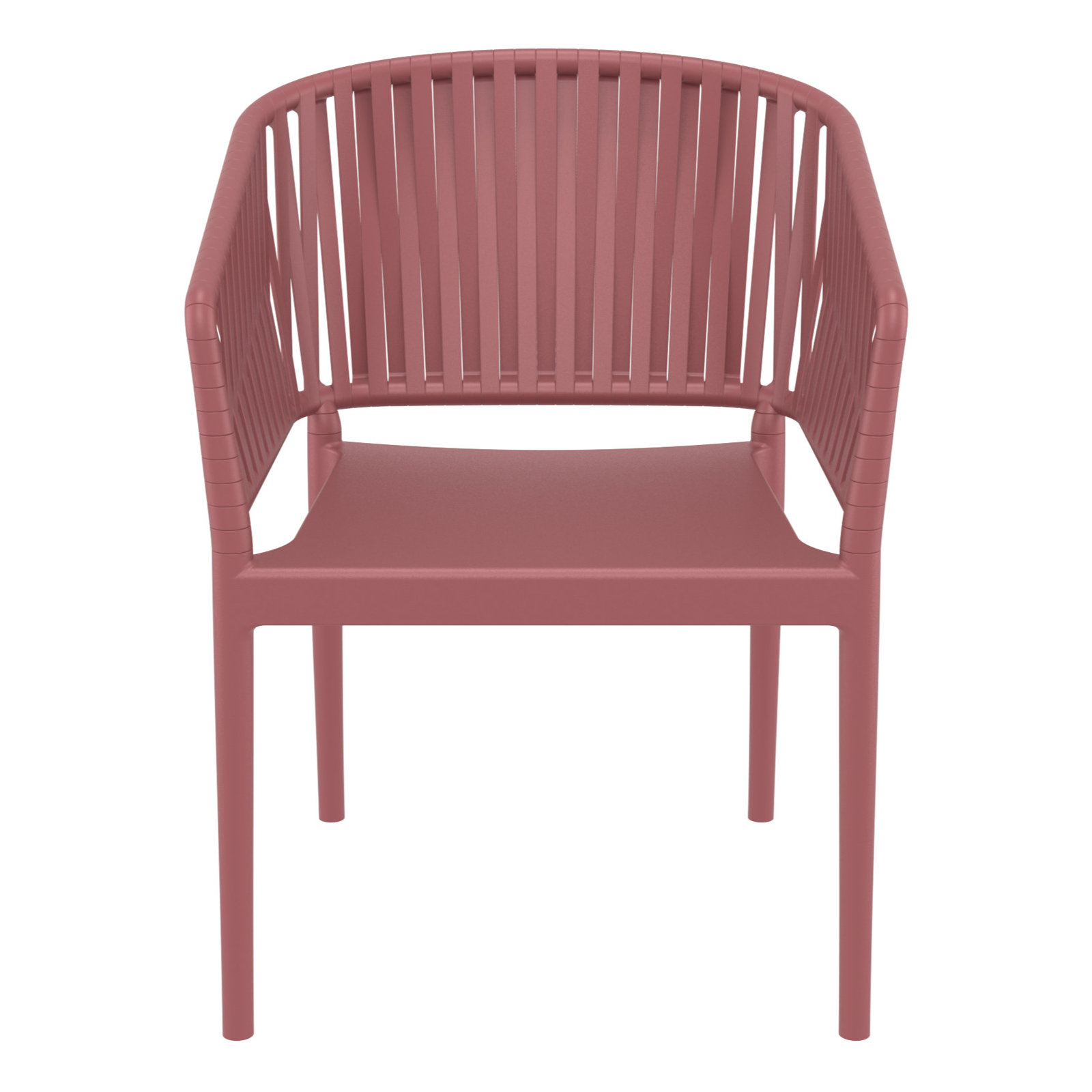 Newport Outdoor Stacking Dining Armchair, Marsala