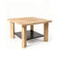 Table basse carrée en bois massif Modern Burlywood